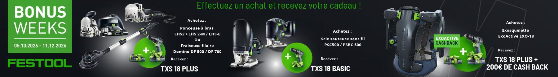 FESTOOL BONUS WEEKS 