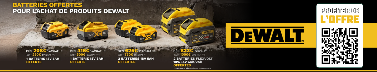 Offre batteries Dewalt