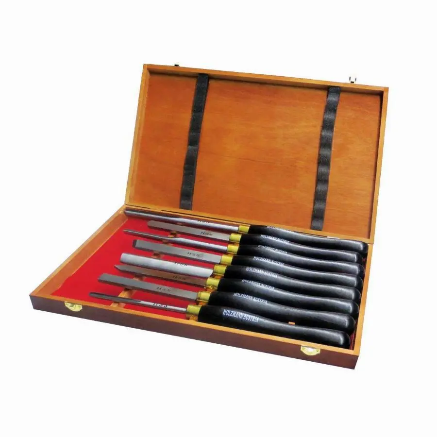 Coffret de 8 gouges haute qualité HSS HOLZMANN - H8TLGN