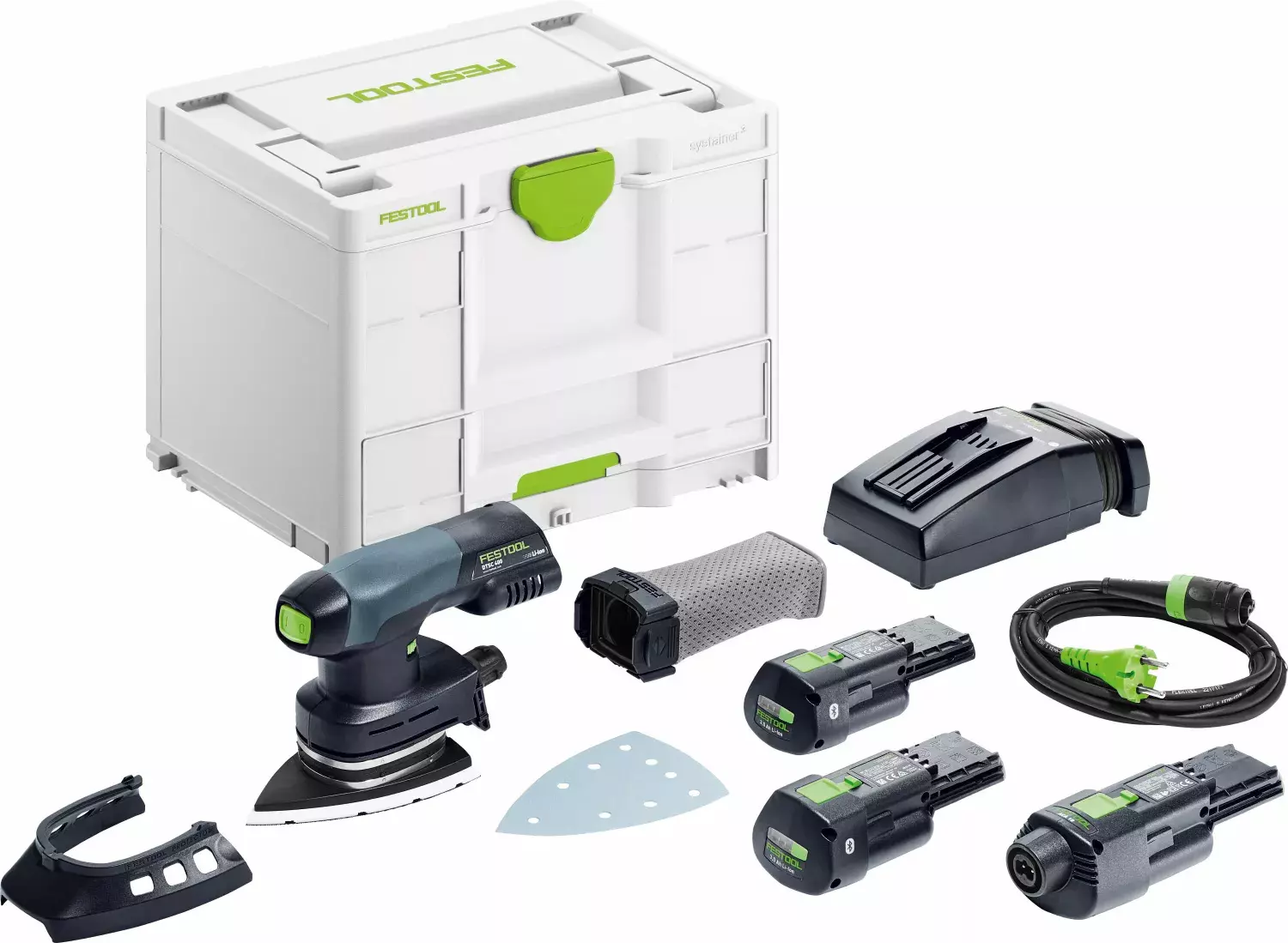 Ponceuse delta sans fi DTSC 400 3.0 I-Set - FESTOOL - avec 2 batteries 18V 3.0 Ah - chargeur - Systainer - 