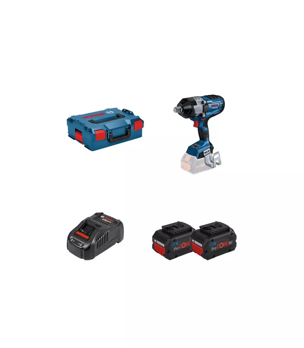  Boulonneuse GDS 18V-1600 HC - BOSCH - avec 2 batteries 18V 8 Ah - chargeur rapide - L-BOXX - 06019M1002