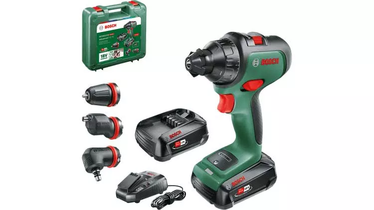 Perceuse-visseuse BOSCH Advanced Impact 18 + 3 mandrins + 2 batterie 2,5 Ah + chargeur - 06039B510B