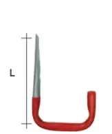 Crochet accroche vélo acier zingué gainé Type 41  S.150mm