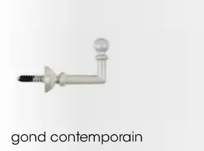 Gond embrasse Contemp Laqué Blanc   Cessot-[Modèle:Saillie 110mm]