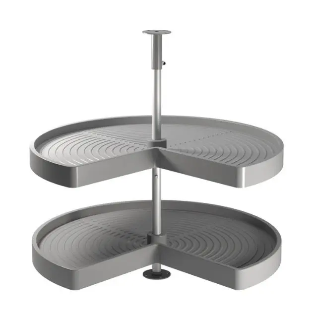 KIT 2 Plateaux GRIS 3/4 Cercle pour meuble d'angle