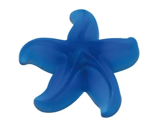 Bouton "Etoile de mer" résine bleu marine
