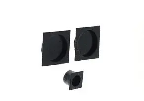 Kit poignées cuvette carrées Zamak Noir Mat