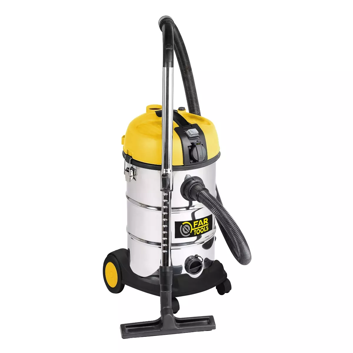 Aspirateur à décolmatage manuel eau, poussière et plâtre - 1200 W - Cuve en inox 30 L - FAR TOOLS - 101211