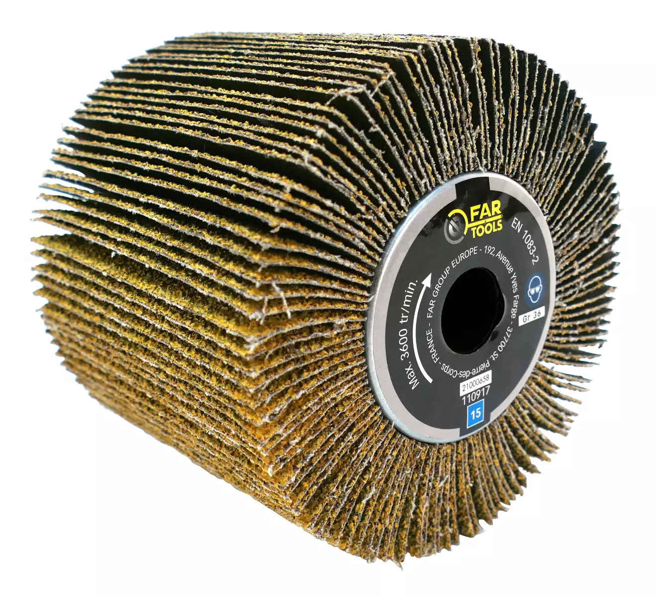 Brosse à lamelles abrasives A36 FAR TOOLS Ø 120 mm L 100 mm - 110917