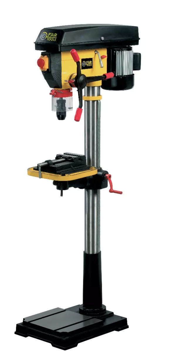 Perceuse Colonne DPC 25C - 550 W - Hauteur 1560 mm - Col de cygne 162.5 mm - Mandrin autoserrant 16 mm - FAR TOOLS - 111209