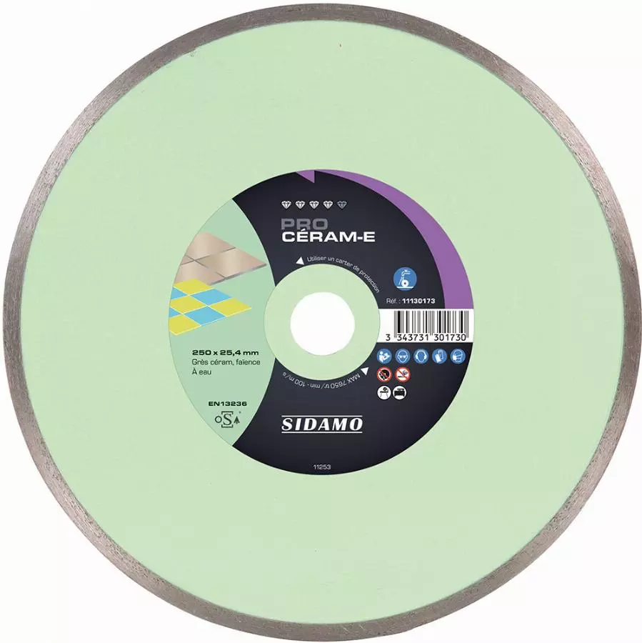 Disque diamant SIDAMO Pro Céram-E - Ø 250 x 25.4 x 8 mm - 11130173