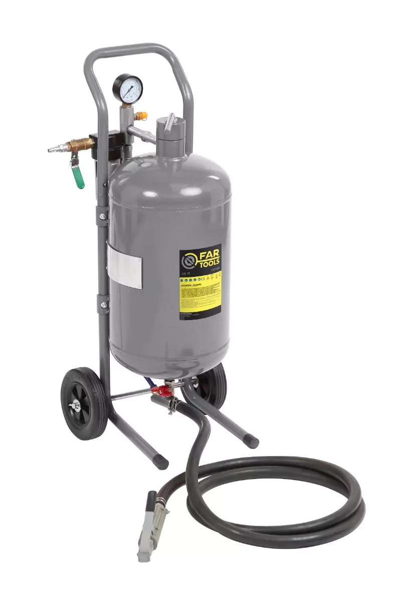 Cuve de sablage mobile CS 17 - 17L - Buse de 2-2.5-3-3.5 - FAR TOOLS - 115100