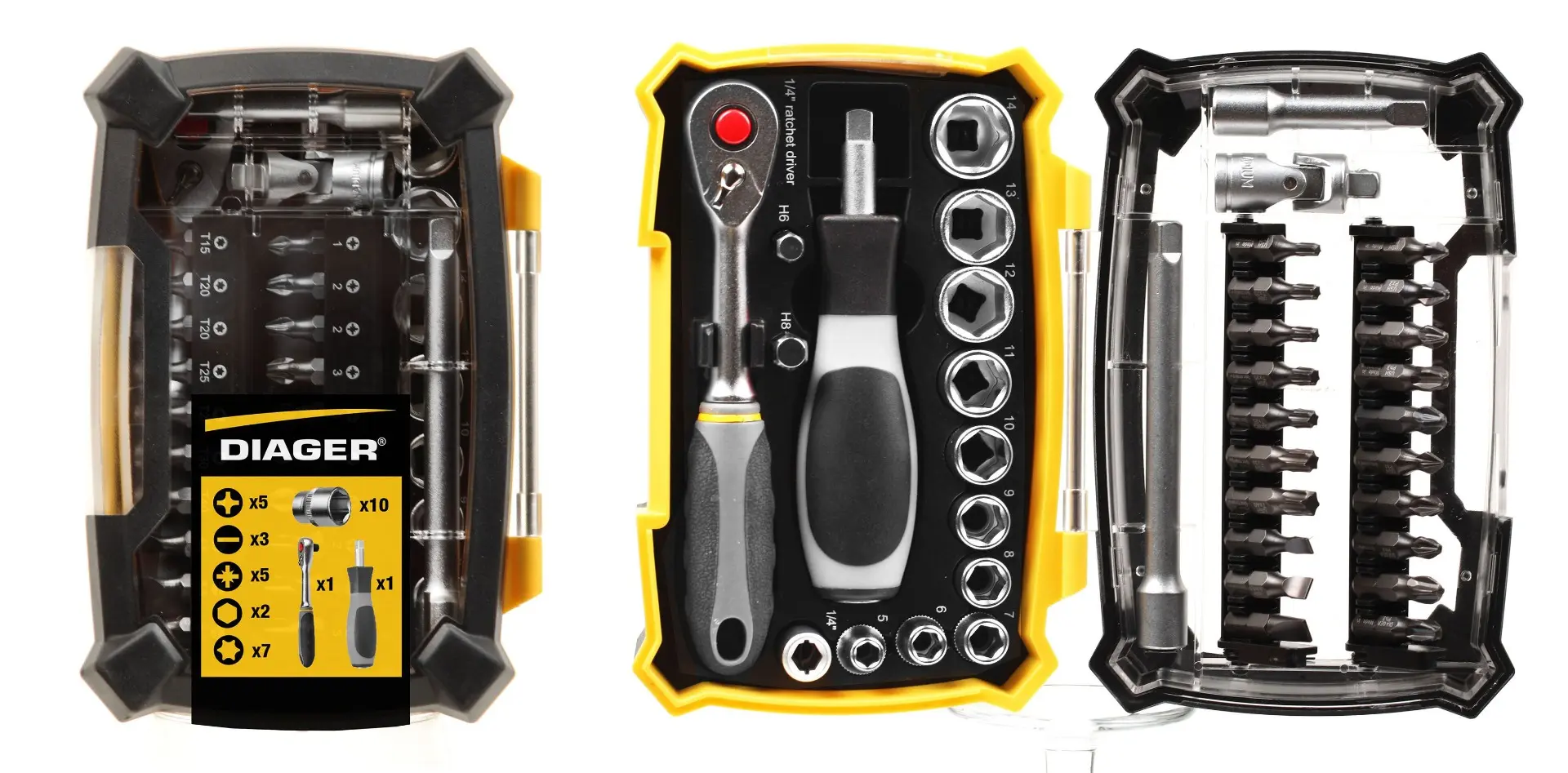 Coffret embouts douilles  +acc 36pces - DIAGER - 6000c 