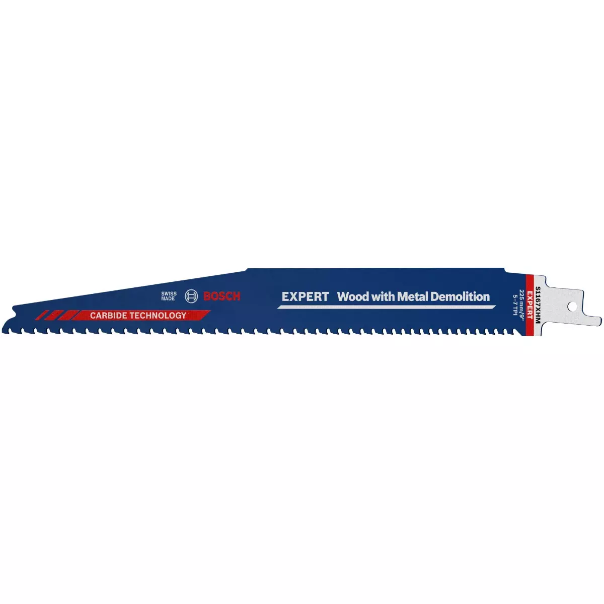 10 Lames de scie sabre Expert Carbure Démolition bois et métal S 1167 XHM - 225 mm - BOSCH - 2608900400