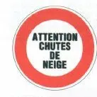 Disque signalisation D.300 "Attention chutes de neige"
