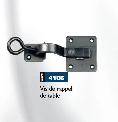 Vis de rappel de table Ref 4106 60x50mm