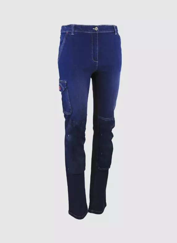 Jeans de travail LMA FLEXION bleu denim - 1619