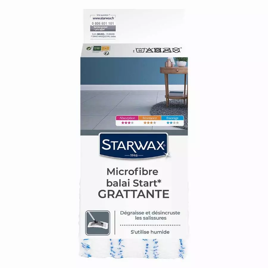 Microfibre grattante STARWAX pour Balai Start - 1591