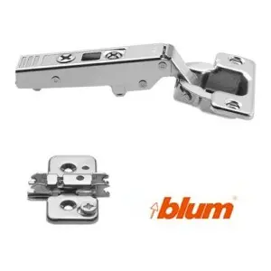 Charnière BLUM à visser ouv 107°-[Choix:Charnière seule B. Coudé 17mm]