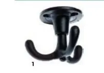 Portemanteau tournant noir 3 Crochets