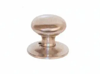 Bouton de porte rond 118/37V Laiton Chromé mat