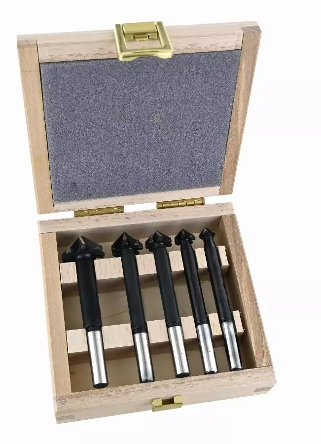 Jeu de fraisoirs, 5 pcs Ø 10,13,16,20,25mm, dans coffret de bois FAMAG - 1775.505