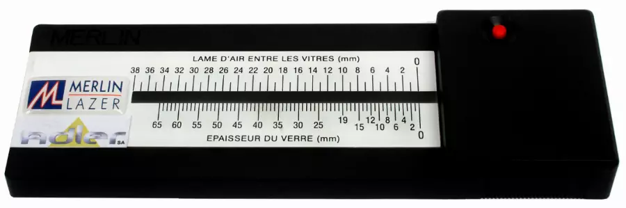 Jauge merlin mesure épaisseur verre/vitrage - ADLER - 18360H