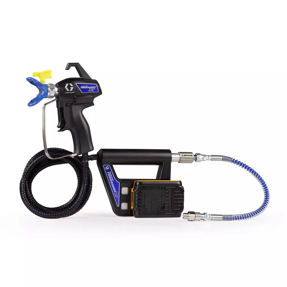 Pistolet AIRLESS CONTRACTOR POWERSHOT XT CEE - GRACO - avec 2 batteries 18V - chargeur - 18H305