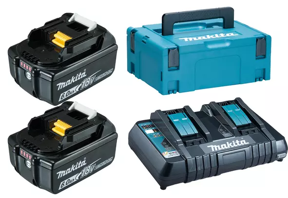 Pack 2 batteries BL1860B DC18RD Makpac MAKITA - 198077-8