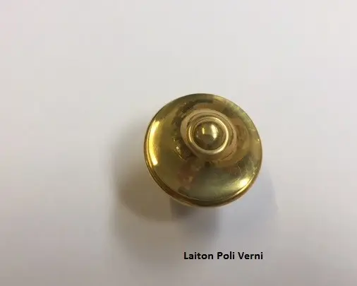 Bouton  de meuble "Lyonnais" Laiton massif Ref 1024-[Modèle:D.35 L.Poli Verni]