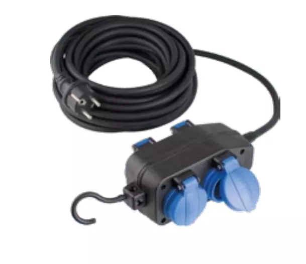 Quadriplette SCHWABE 10 M H07RN-F 3G1.5 - 4 prises - 860605