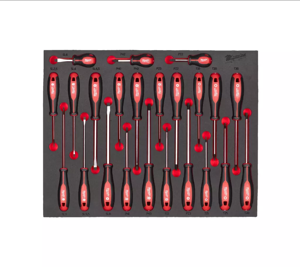 Modules mousse servante tournevis TRIOBLE 23PCS - MILWAUKEE - 4932479830