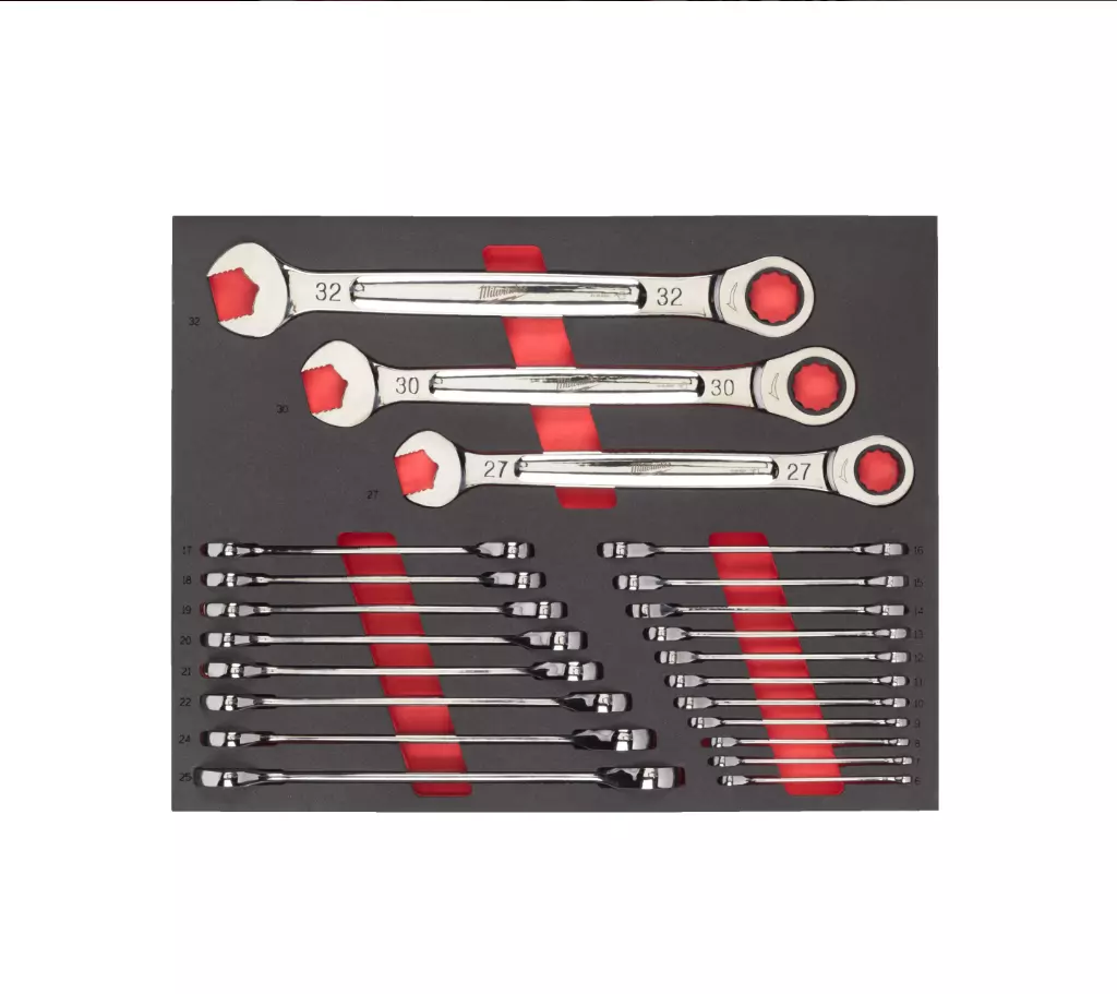 Module mousse servante clés à cliquets MAX BITE™ 15PCS - MILWAUKEE - 4932479828