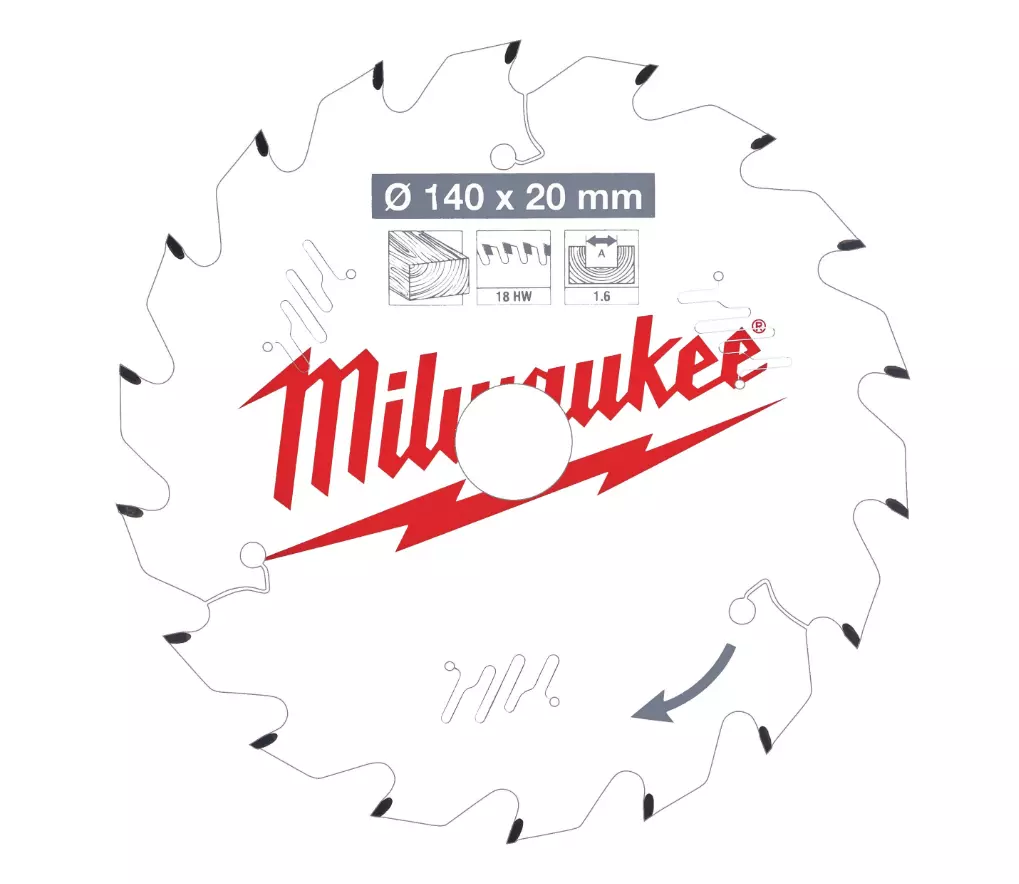 lame de sci circulaire 140 mm à bois - MILWAUKEE - 4932471310