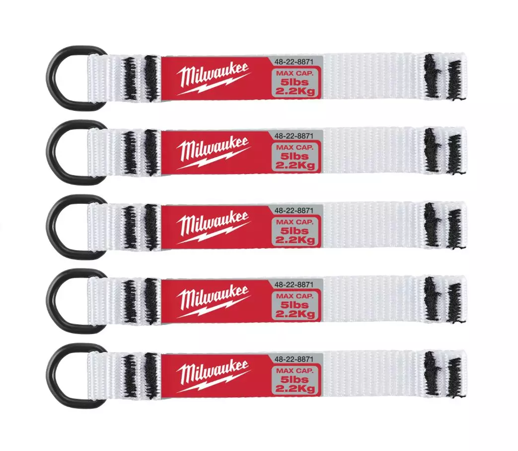 Accessoires pour lanières de sécurité - 5PC 2.25KG D-RING WEB ATTACHMENT 4932471431 - MILWAUKEE - 4932471431