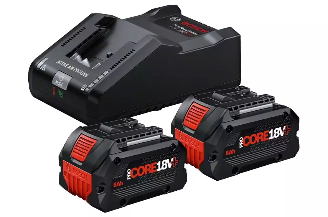2 batteries PROCORE18V+ 8.0AH + chargeur GAL 18V-160 PROFESSIONAL - BOSCH - 4053423252668