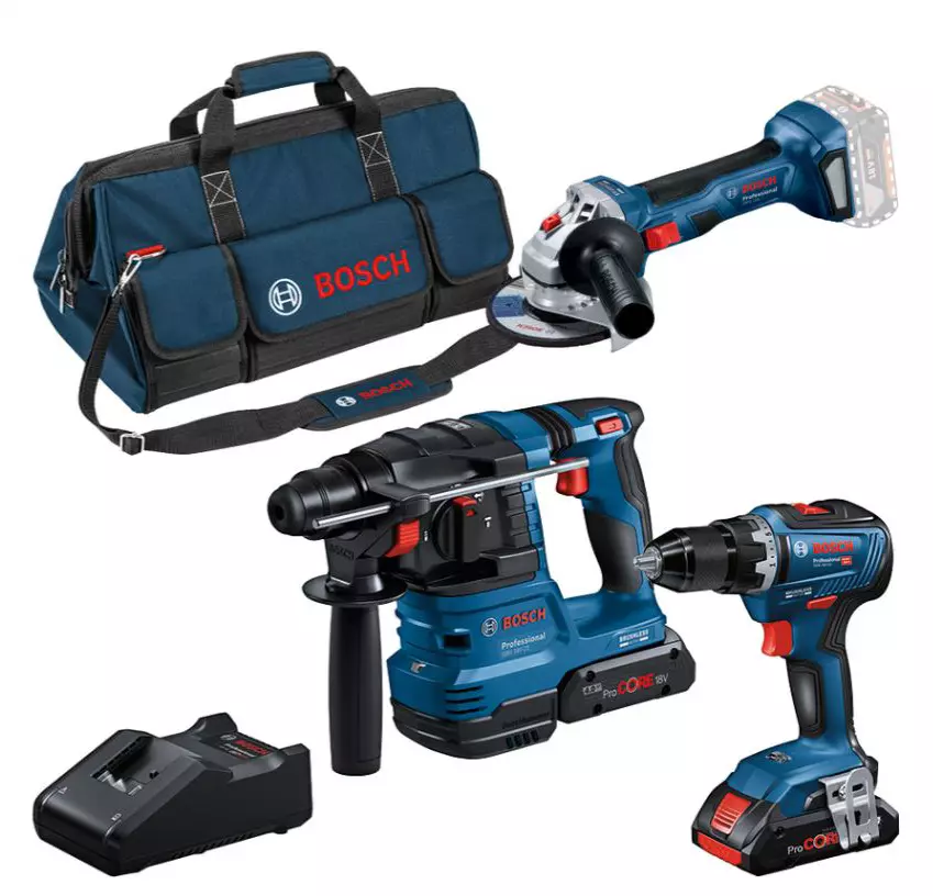 Pack 3 outils 18V  GSR 18V-55 + GWS 18V-7 + GBH 18V-22  - BOSCH - 0615A50035 