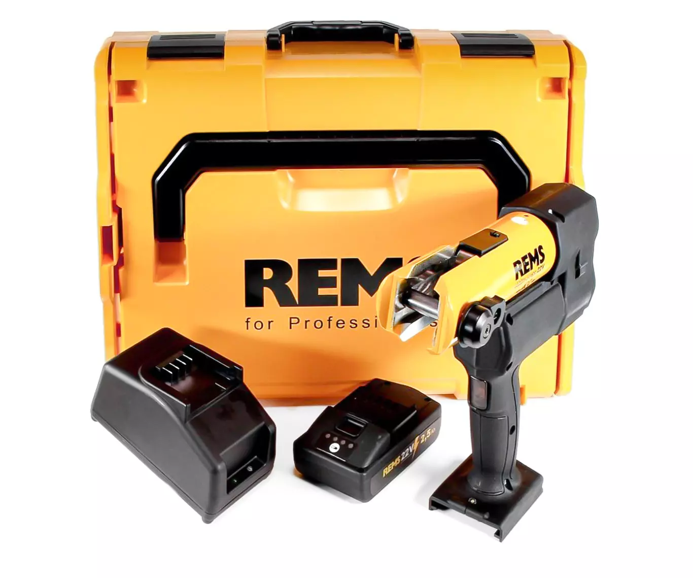 Sertisseuse radiale AKKU-press - Electro-hydraulique - 32kn - REMS - avec 1 batterie 22V 2.5Ah - chargeur - coffret - 576011 R220