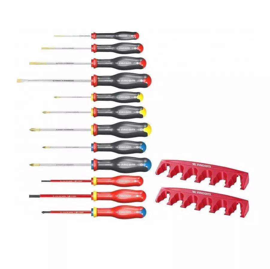 Jeu de 12 tournevis Protwist - FACOM - AT.J12R1PB
