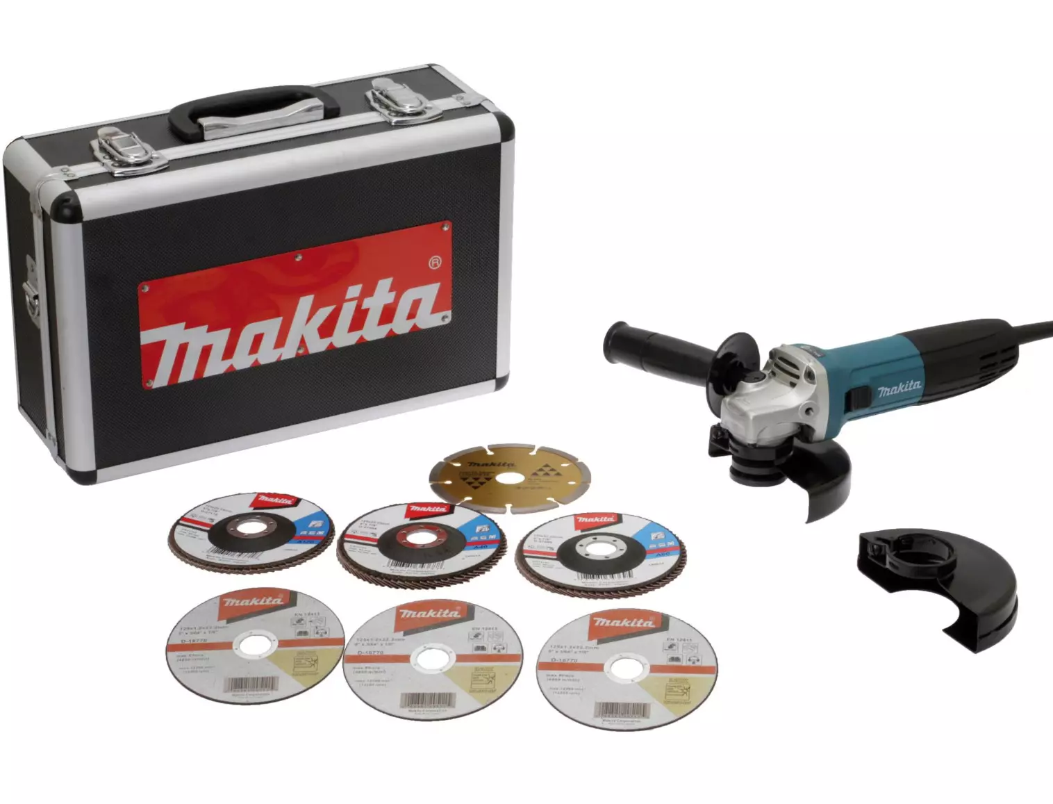 Meuleuse Ø125 mm 720W - MAKITA  - avec 7 Disques - coffret - GA5030RSP6