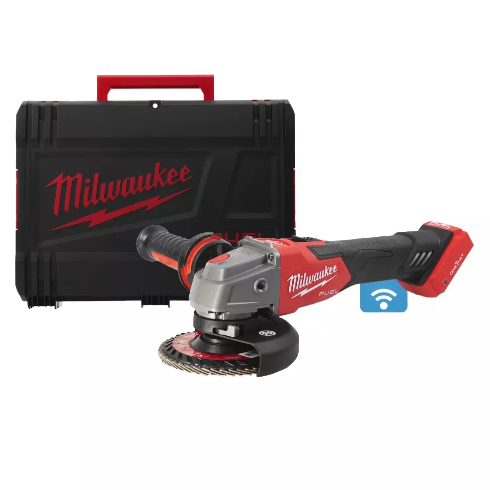 Meuleuse d'angle Ø125 mm M18 FUEL™ ONE-KEY™  - MILWAUKEE - sans batterie, ni chargeur - HD Box - 4933478433