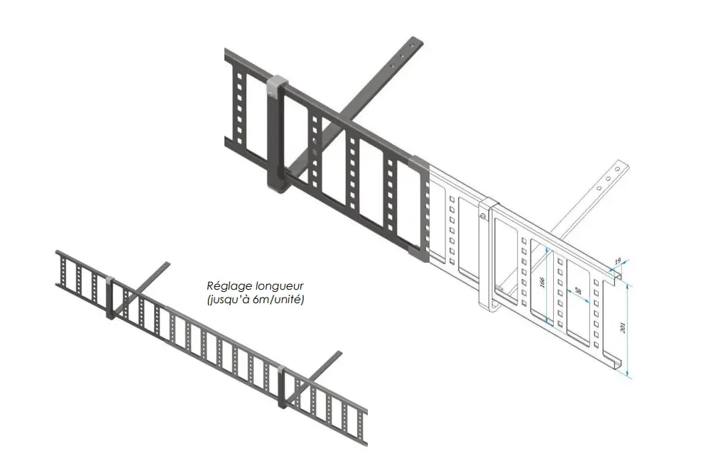 Echelle arrêt de neige réglable 20cm x 3ML- INNOVAX - AC PGE 2003ECGANE