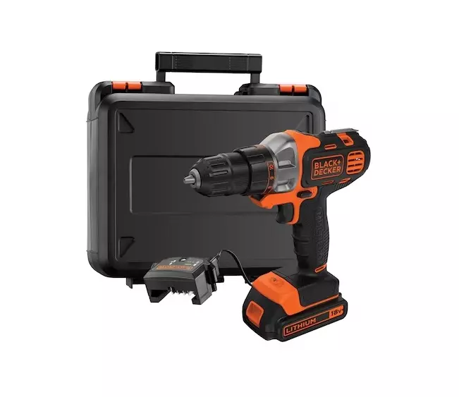 Perceuse-visseuse MULTIEVO - 18V - BLACK + DECKER - avec 1 batterie 18V 1,5Ah - chargeur - coffret - MT218S1A-QW