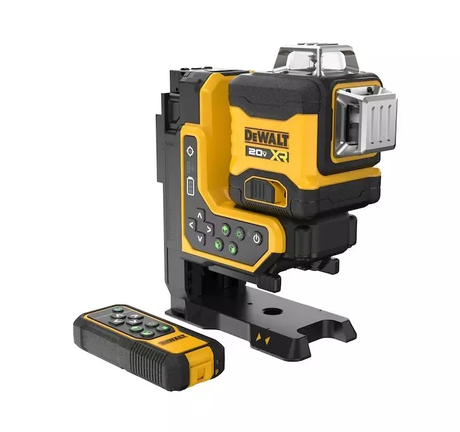 Niveau laser multilignes 3 x 360° avec faisceau vert et télécommande - DEWALT - sans batterie, ni chargeur - T-Stak- DCLE34035B-XJ