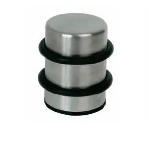 Butoir de porte à poser couleur inox D.60mm Ht85mm