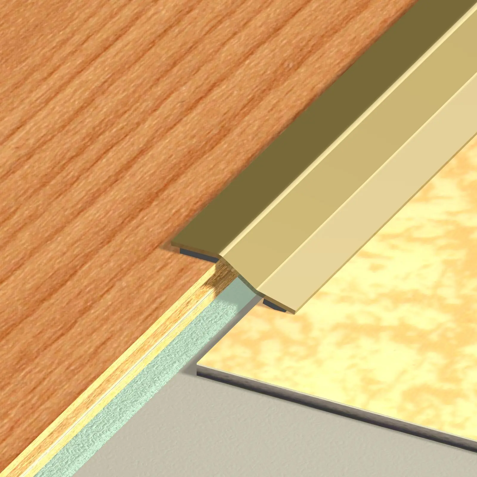 Seuil de porte Adhésif   2 Niveaux   PRESTO  LS-[Finition:Inox brossé]