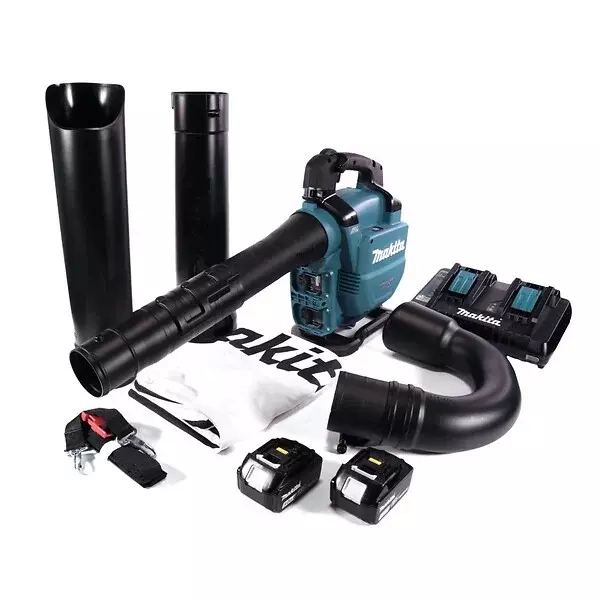 Aspirateur Souffleur 36V (2 x 18V) 33 mbar - MAKITA - avec 2 batteries 18V 5.0Ah - chargeur double - DUB363PT2V