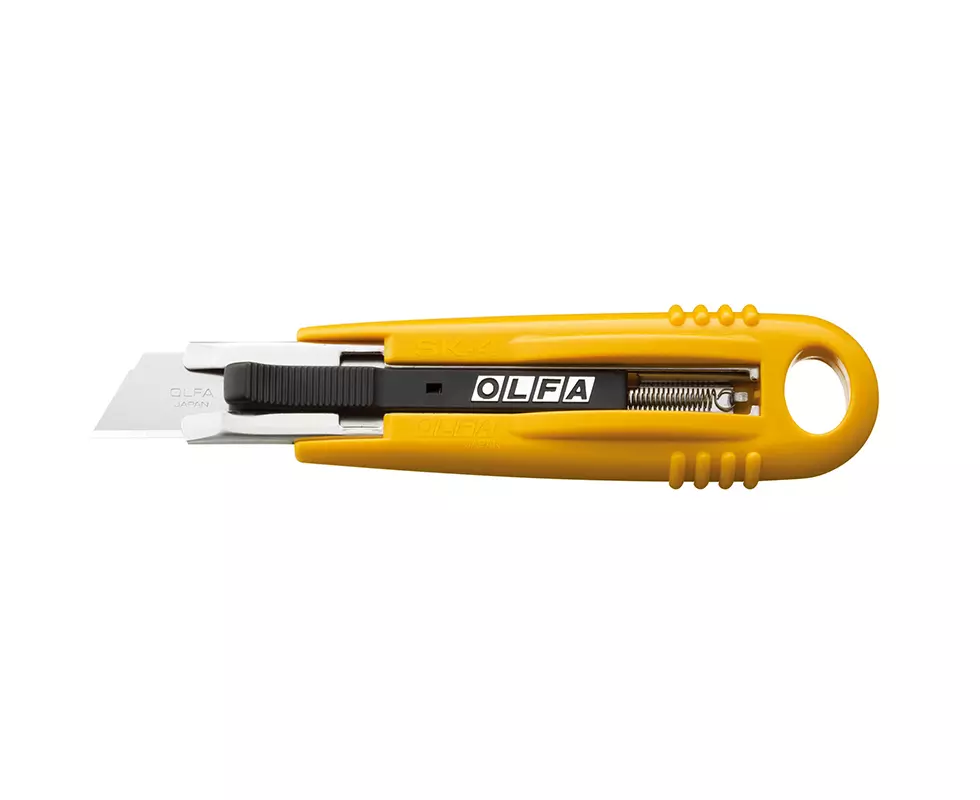 Cutter de sécurité ambidextre OLFA SK-4 Green à lame auto-rétractable - CARPENTRAS SIGN - OL1959501