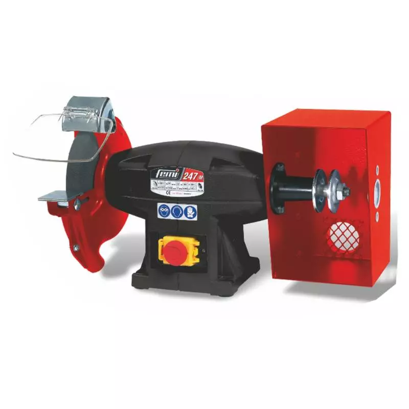 Touret combiné FEMI 247 - 850W Triphasé - Ø 200x25x20 mm - Sans meule, sans brosse - 8021431