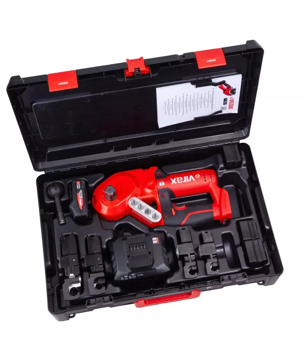 Cintreuse compacte électroportative 18 V Ministem®  Ø 14-16-18-22mm - VIRAX - avec 1 batterie 18V 2Ah - chargeur rapide - Virabox - 251774